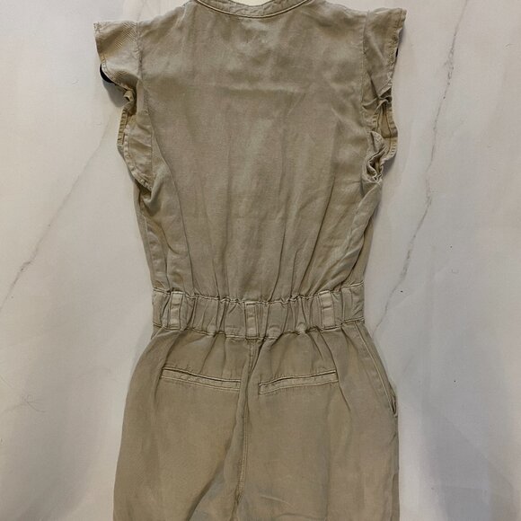 Joes jeans, romper, Women combinaison, ruffle, kaki beige, M, NWT - Picture 10 of 12